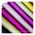 Glitter Leather Biodegradable Smooth chunky glitter PU faux leather fabrics Factory